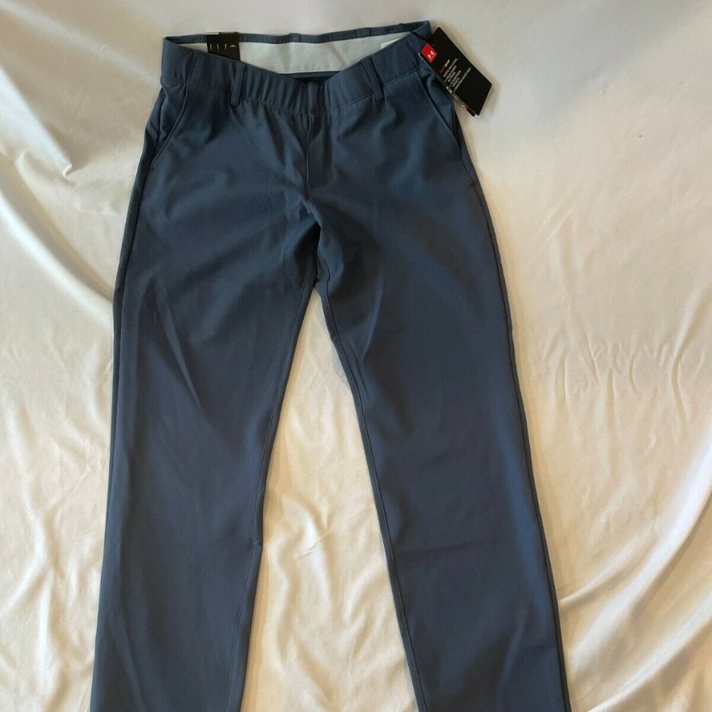 Under Armour UA Links Golf Pants NWT Size 4 Downpour Grey (Blue) $85